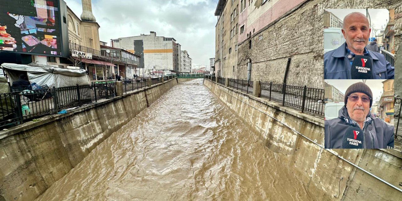 Yüksekova’da Büyükçay Deresi’nin debisi yükseldi