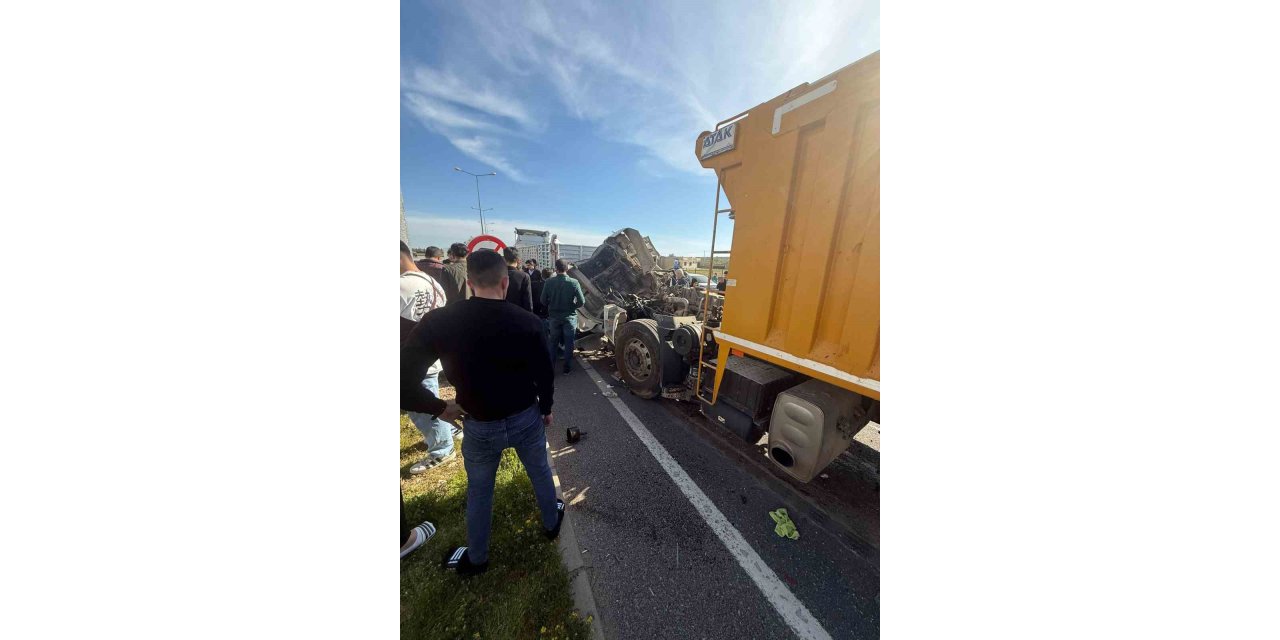 Mardin’de kamyon ile tır çarpıştı: 1 yaralı