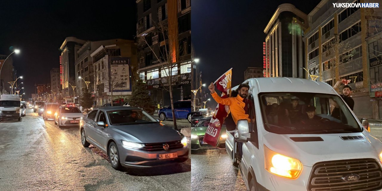 Yüksekova’da Galatasaraylılardan galibiyet sevinci