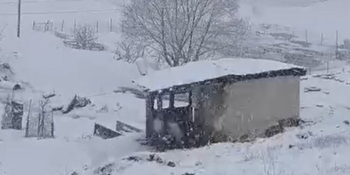 Faraşin Yaylası’nda kar yağışı