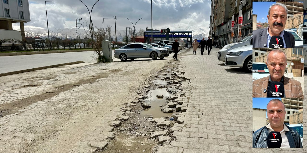 Yüksekova’da bitmeyen kaldırım sorunu yeniden gündemde