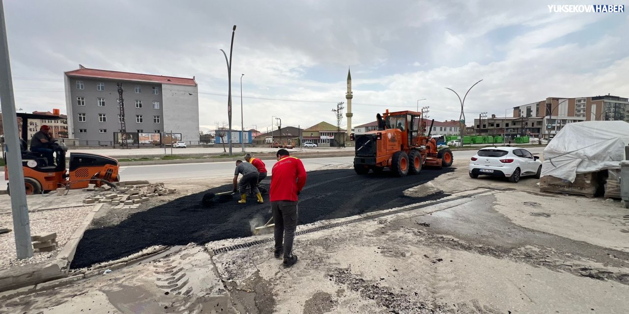 Yüksekova’da bozulan yollarda asfalt ve yama çalışmaları başladı