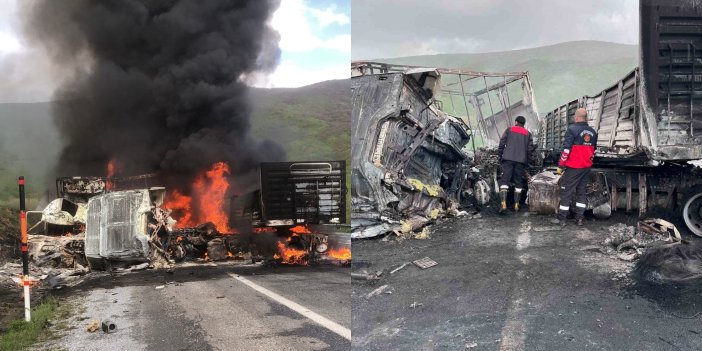 Tatvan'da tırlar kafa kafaya çarpıştı: 2 sürücü hayatını kaybetti