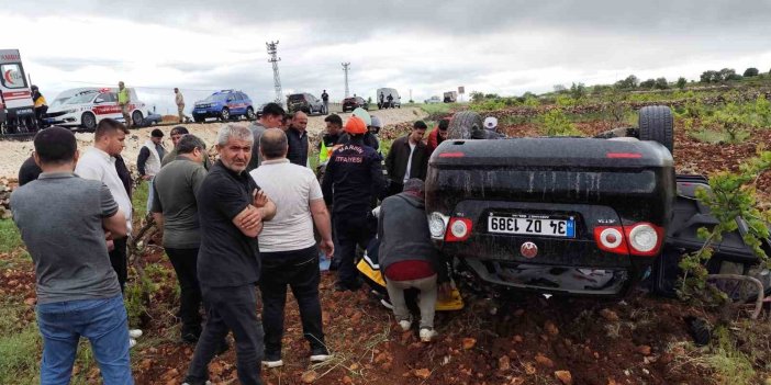 Ömerli'de otomobil devrildi: 1 ölü, 2 yaralı