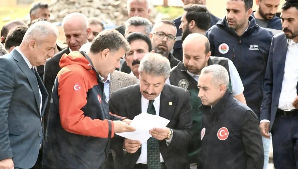 Beytüşşebap’taki sel bölgesinde inceleme