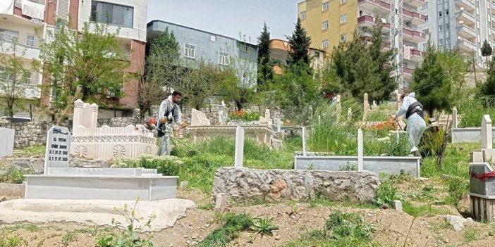 Şırnak’ta mezarlık ve yeşil alanlarda temizlik çalışması yapıldı