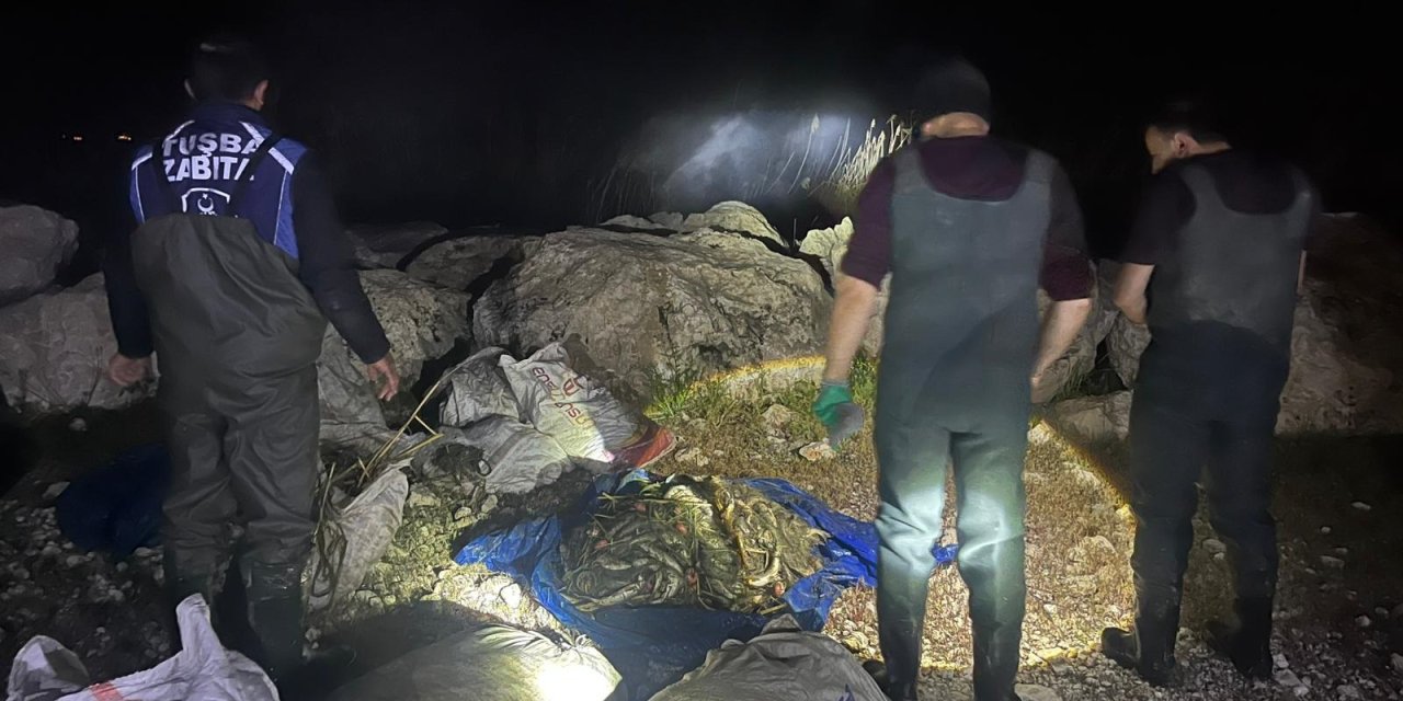 Van'da kaçak avlanan bir ton ölü inci kefali yakalandı