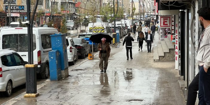 Yüksekova’da yağmur etkili oldu