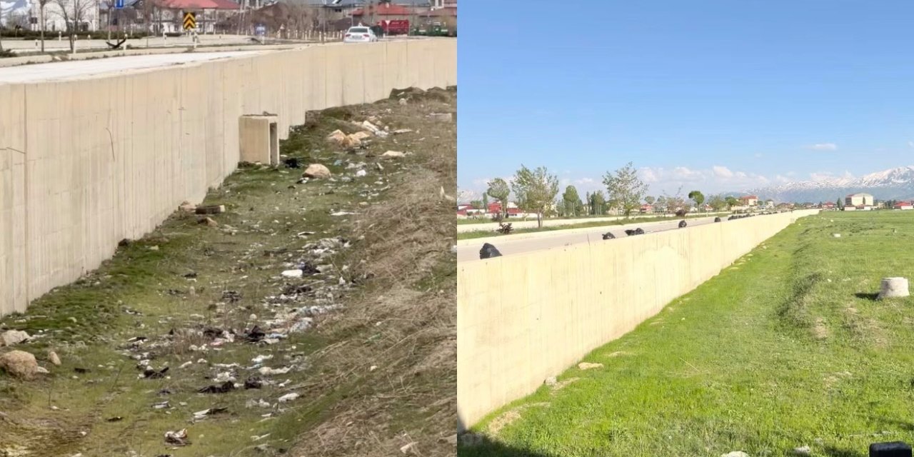 Çevreyolundaki çöpler temizlendi