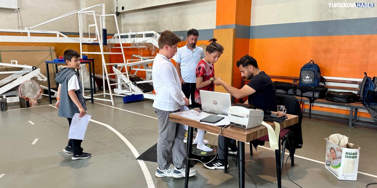 Yüksekova'da öğrenciler kapsamlı sportif yetenek taramasından geçti