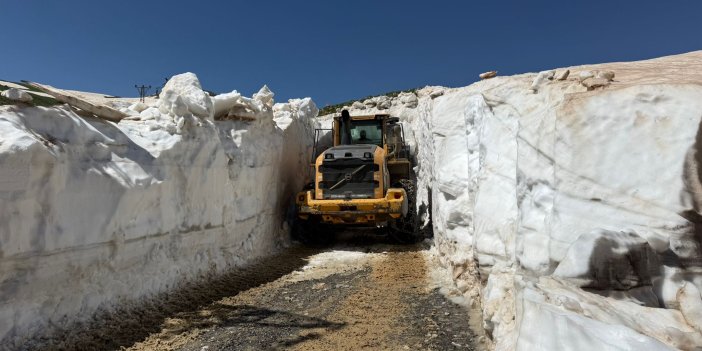 Yüksekova'da 5 metreyi bulan kar kütleleri temizleniyor