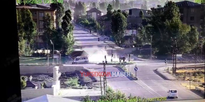 Yüksekova’daki feci kazanın güvenlik kamerası görüntüleri ortaya çıktı