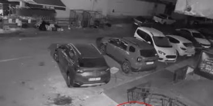 Lastik hırsızlığı kameraya yansıdı