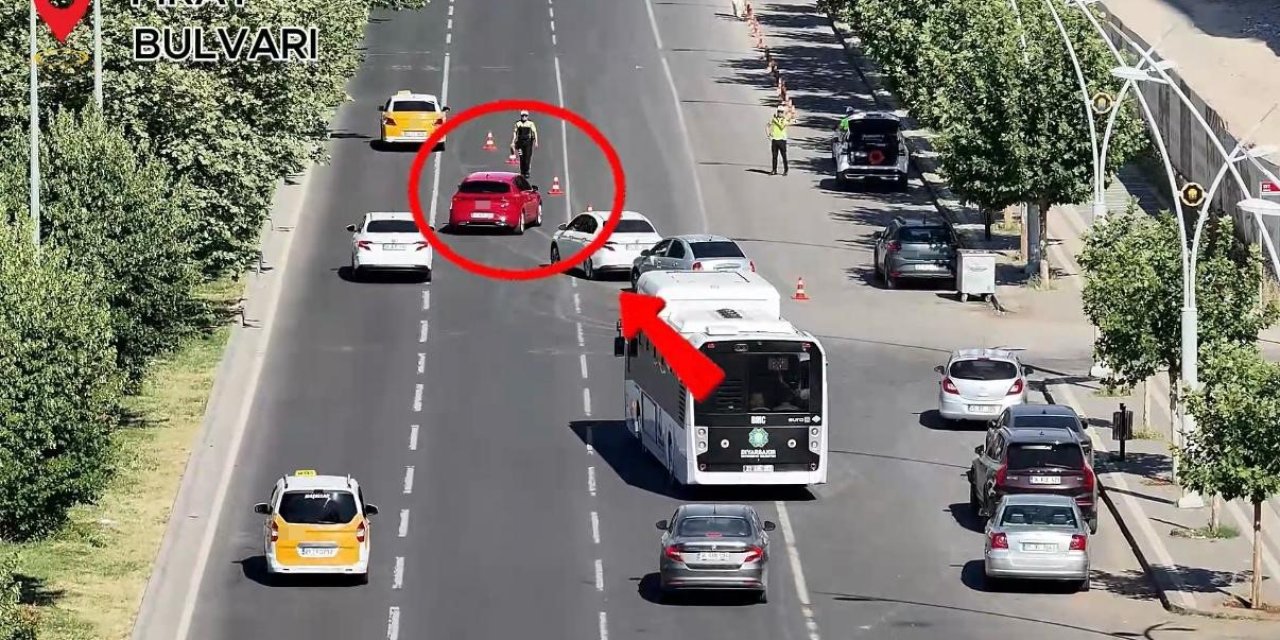 Diyarbakır’da yayalara yol vermeyen araçlara denetim