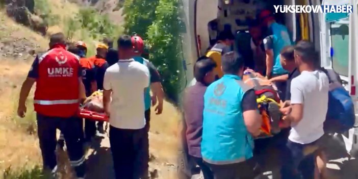 Hakkari’nin Avaore Şelalesi’nde mahsur kalan vatandaş kurtarıldı