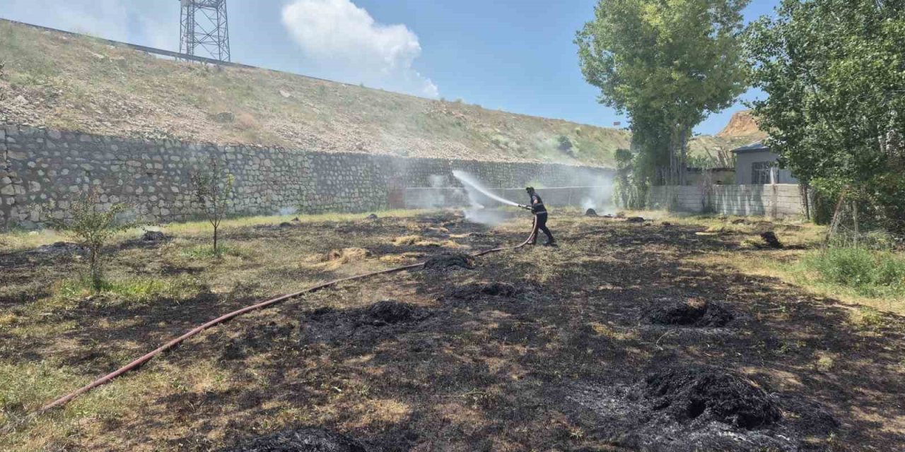 Erciş’te bahçe yangını