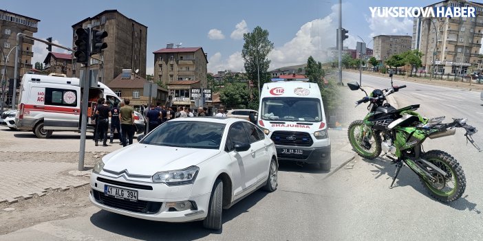 Yüksekova’da motosiklet ile transit araç çarpıştı: 1 yaralı
