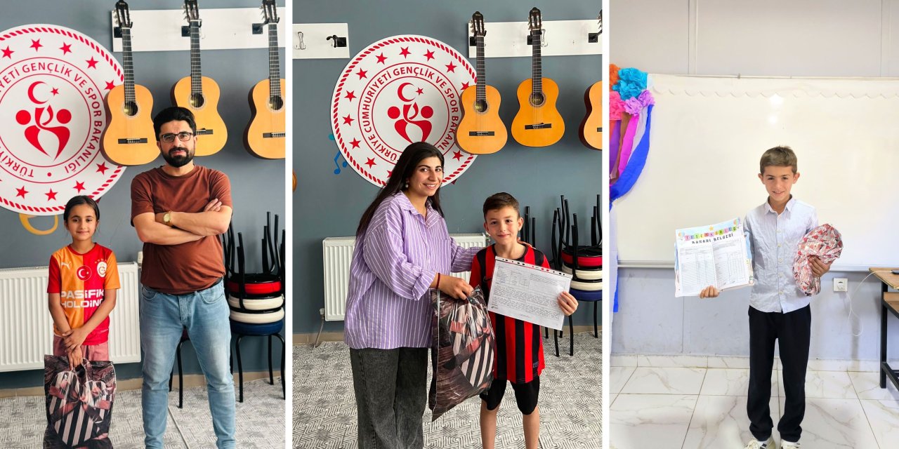 Derecik'te takdir alan 101 öğrenciye Gençlik Merkezi'nden ödül