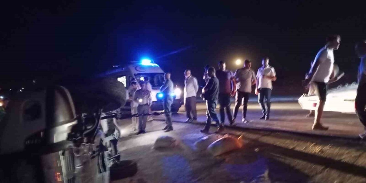 Mardin’de devrilen aracın sürücüsü ağır yaralandı
