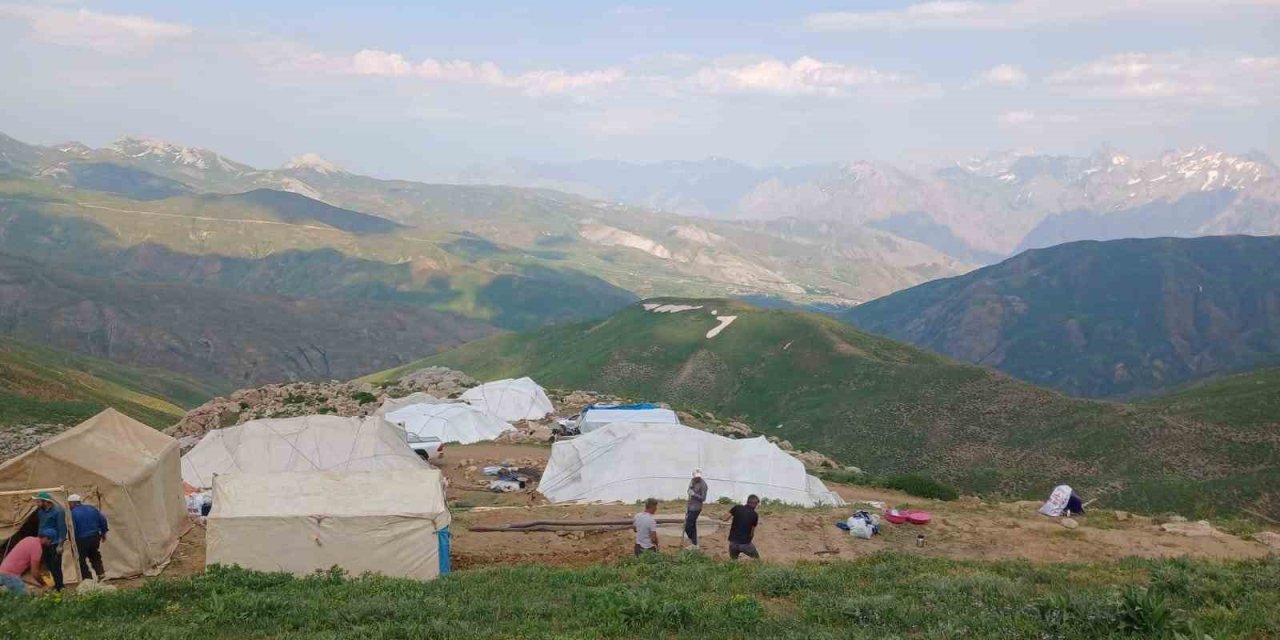 Hakkari yaylalarına çadırlar kuruldu