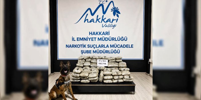 Yüksekova’da 57,2 kilogram uyuşturucu ele geçirildi