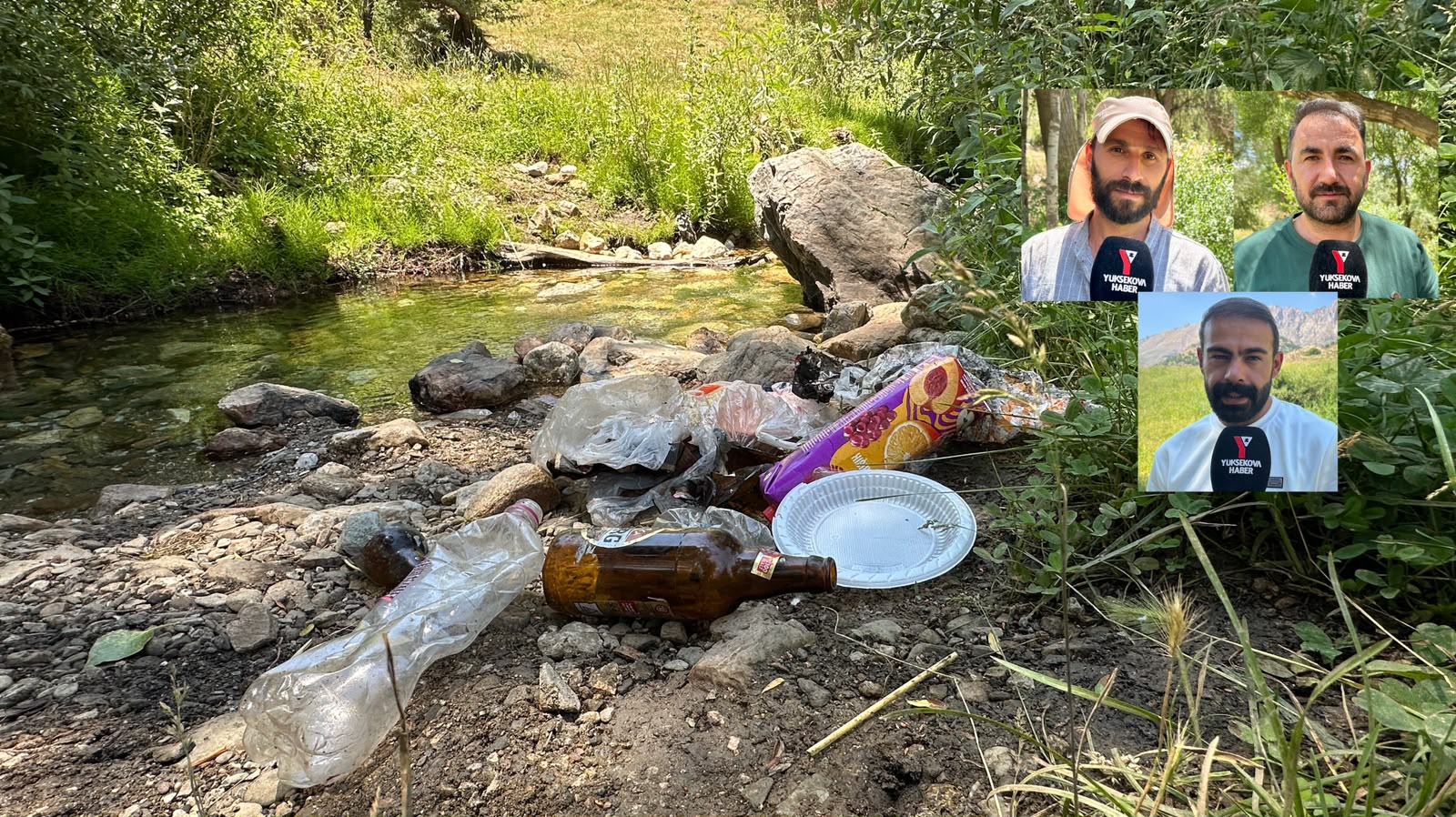 Şemdinli’de piknikçilerin bıraktığı çöpler tepki çekti
