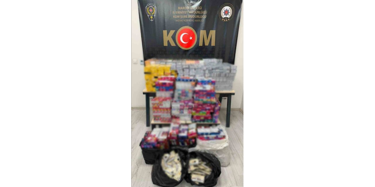 Mardin’de çok sayıda kaçak tütün mamulü yakalandı
