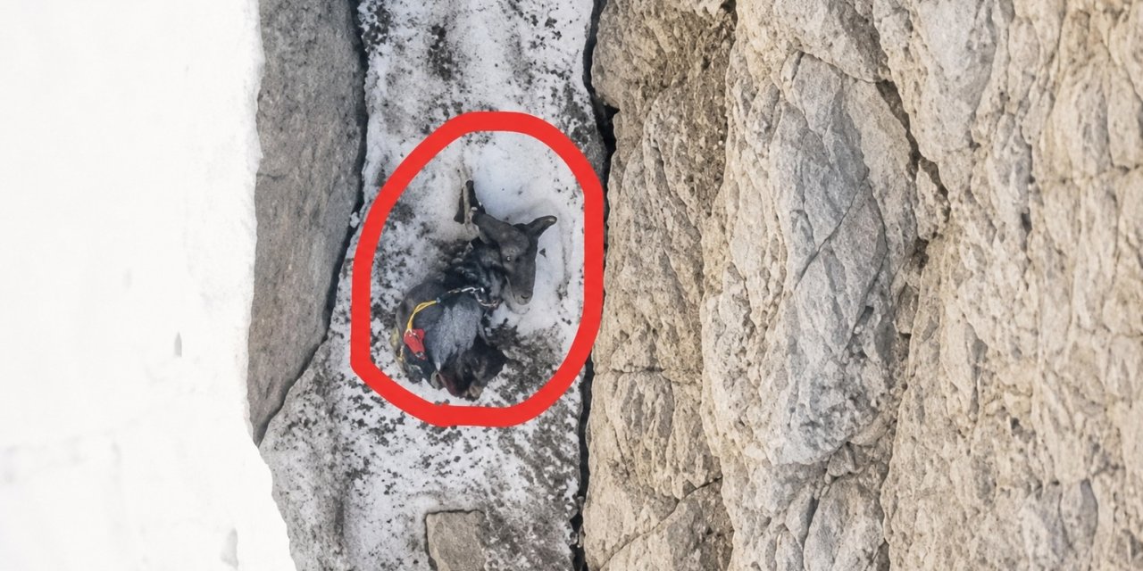 Cilo'da hayatını kaybeden dağcının düştüğü nokta dronla görüntülendi