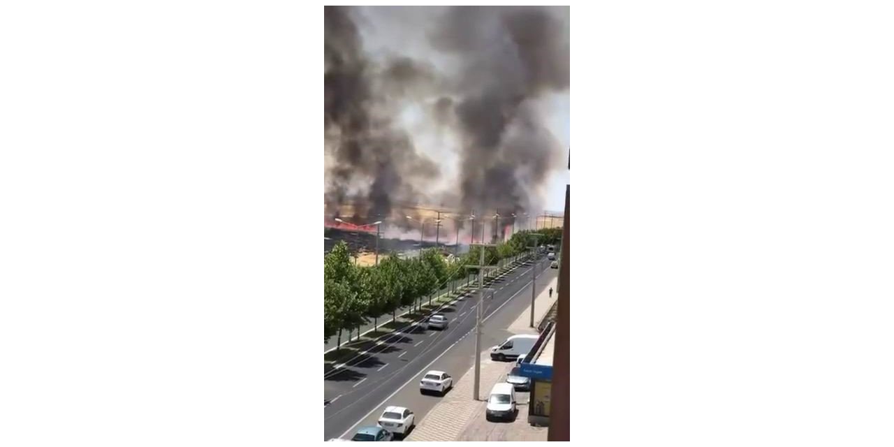 Diyarbakır’da anız yangını
