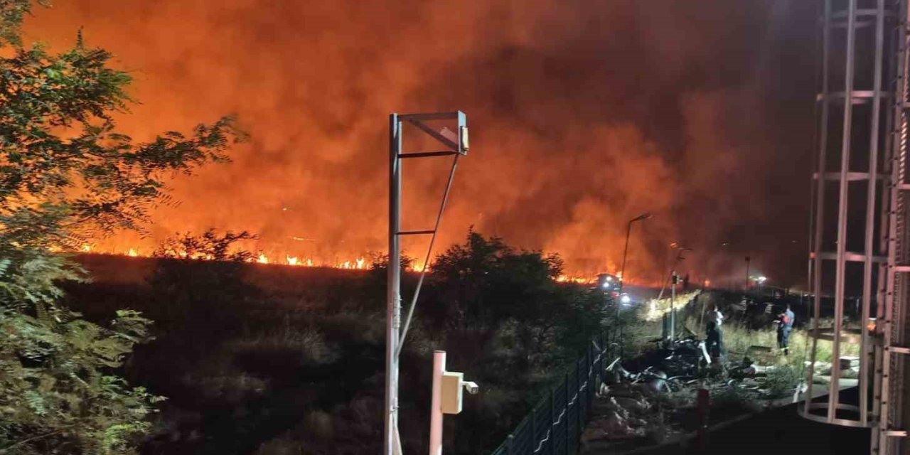 Diyarbakır’da anız yangını
