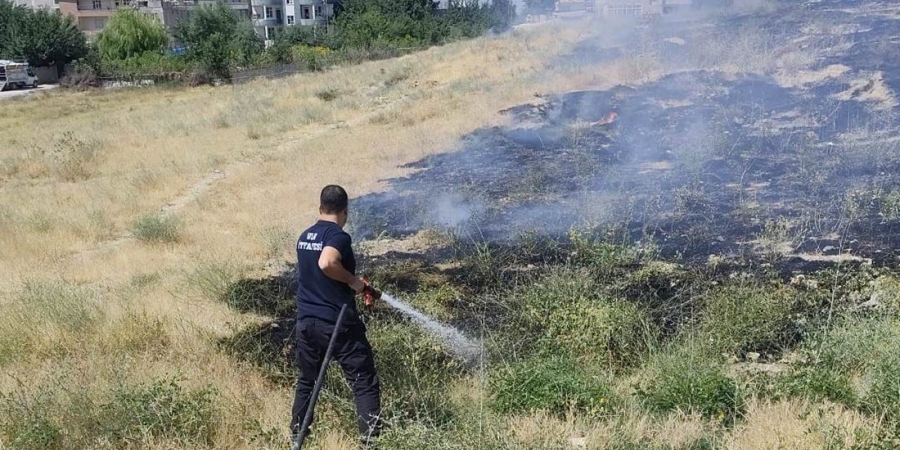 Van’da anız yangını çıktı