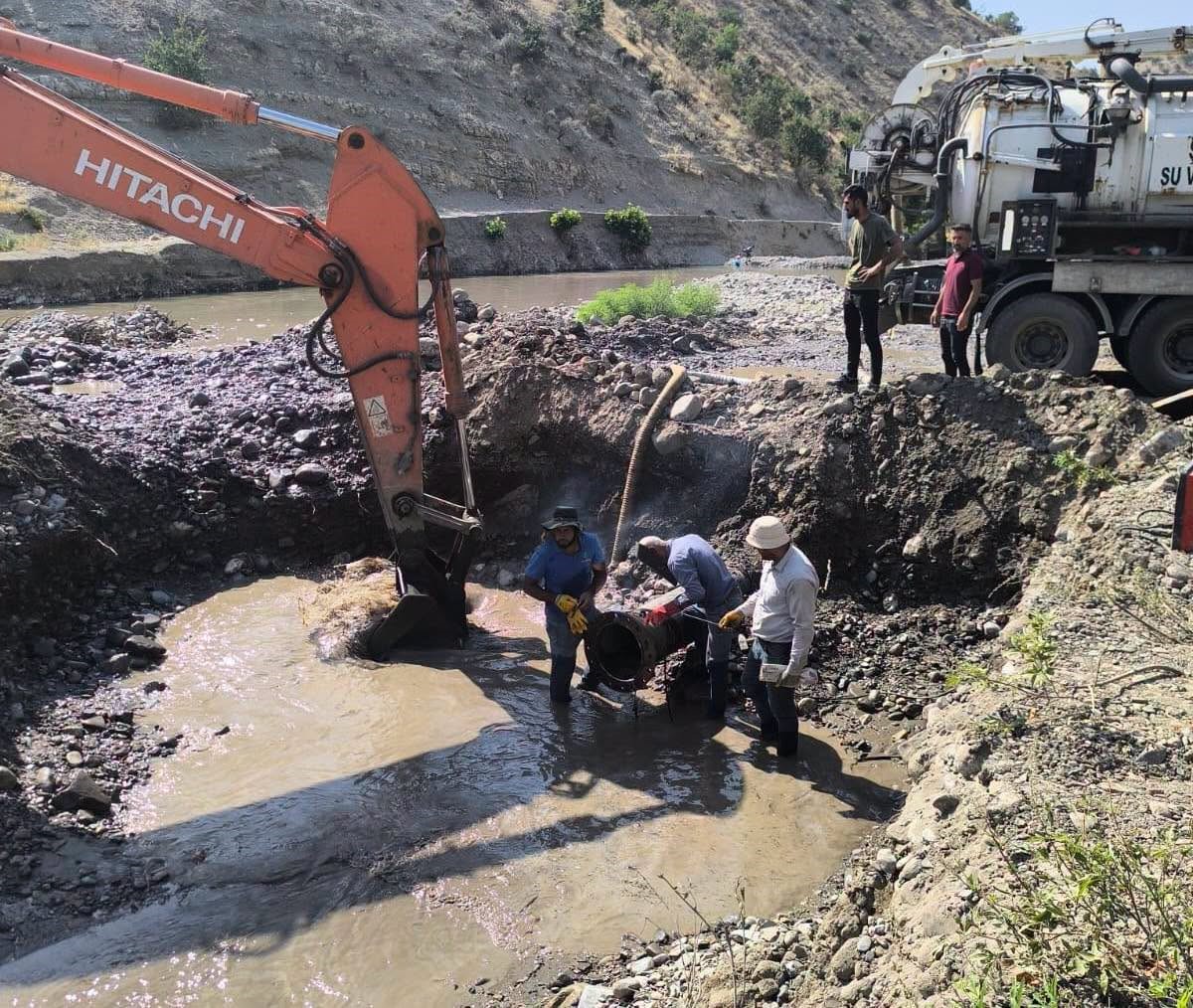 Şırnak’ta kesintisiz içme suyu için Cevizdüzü hattında çalışma