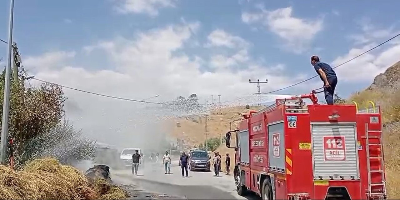 Hakkari’de saman balyaları alevlere teslim oldu