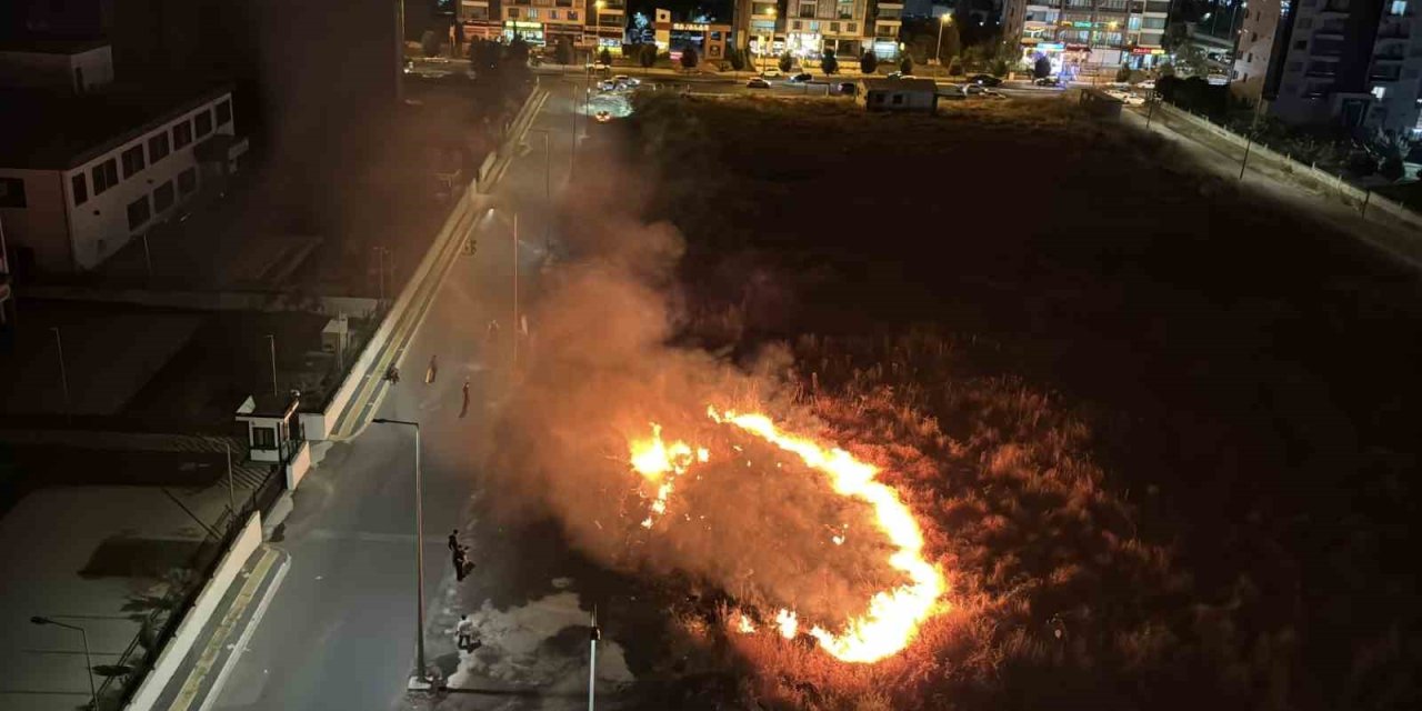 Diyarbakır’da meydan gelen anız yangını paniğe yol açtı