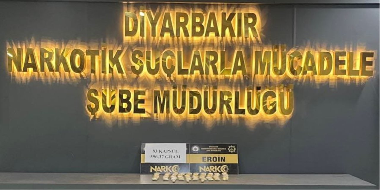 Diyarbakır’da yabancı uyruklu şahsın iç beden muayenesinde 83 kapsül eroin tespit edildi