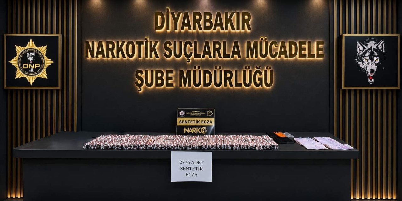 Diyarbakır’da 2 bin 776 adet sentetik ecza maddesi ele geçirildi: 1 tutuklama