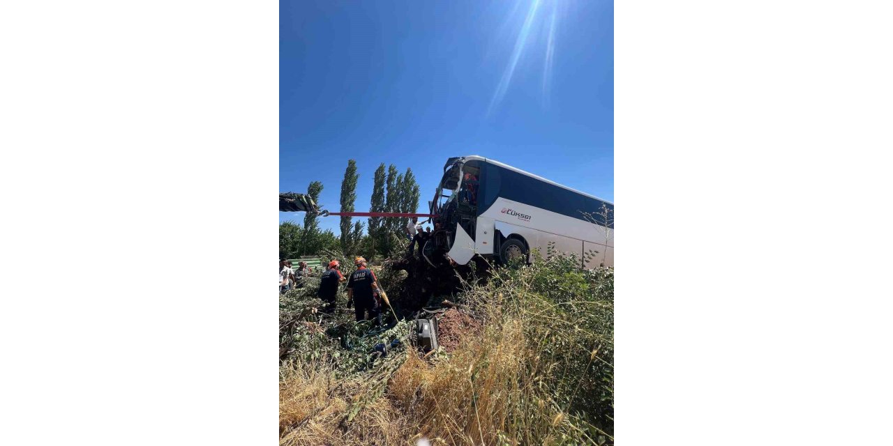 Diyarbakır’da yolcu otobüsü ağaca çıktı: 2 yaralı