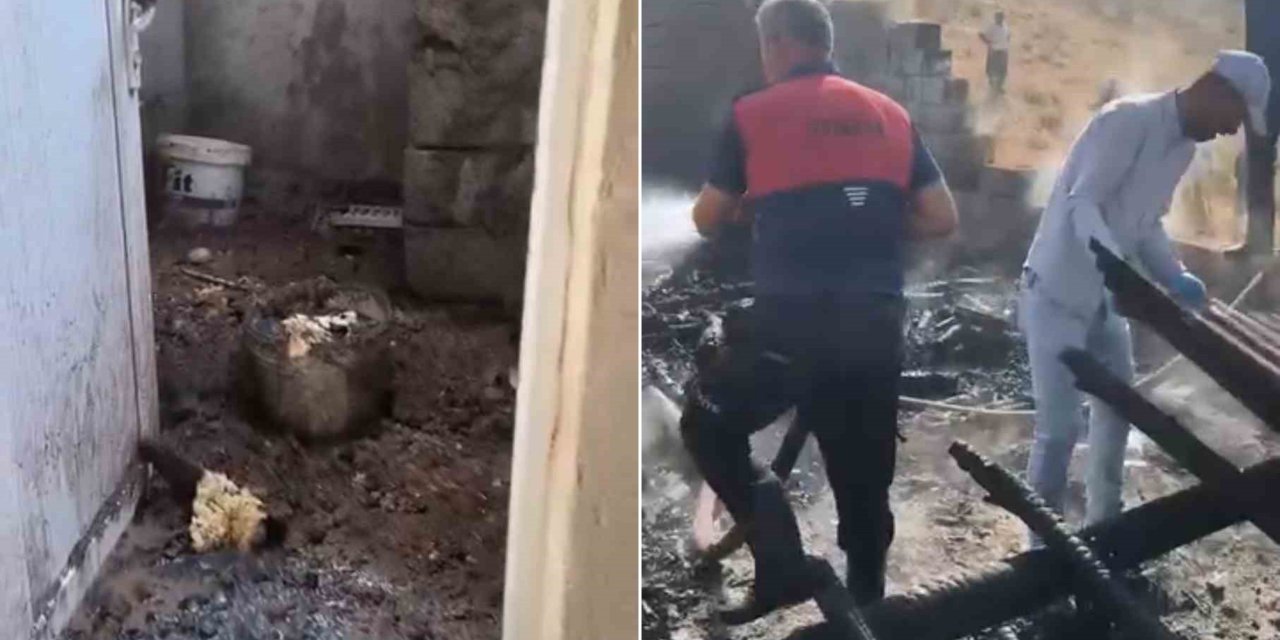 Yüksekova'da çıkan yangında bir ev kullanılamaz hale geldi