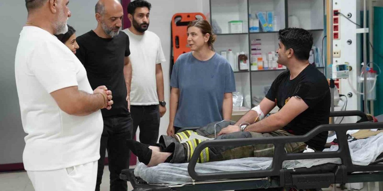 Bucak, yangında yaralananları ziyaret etti
