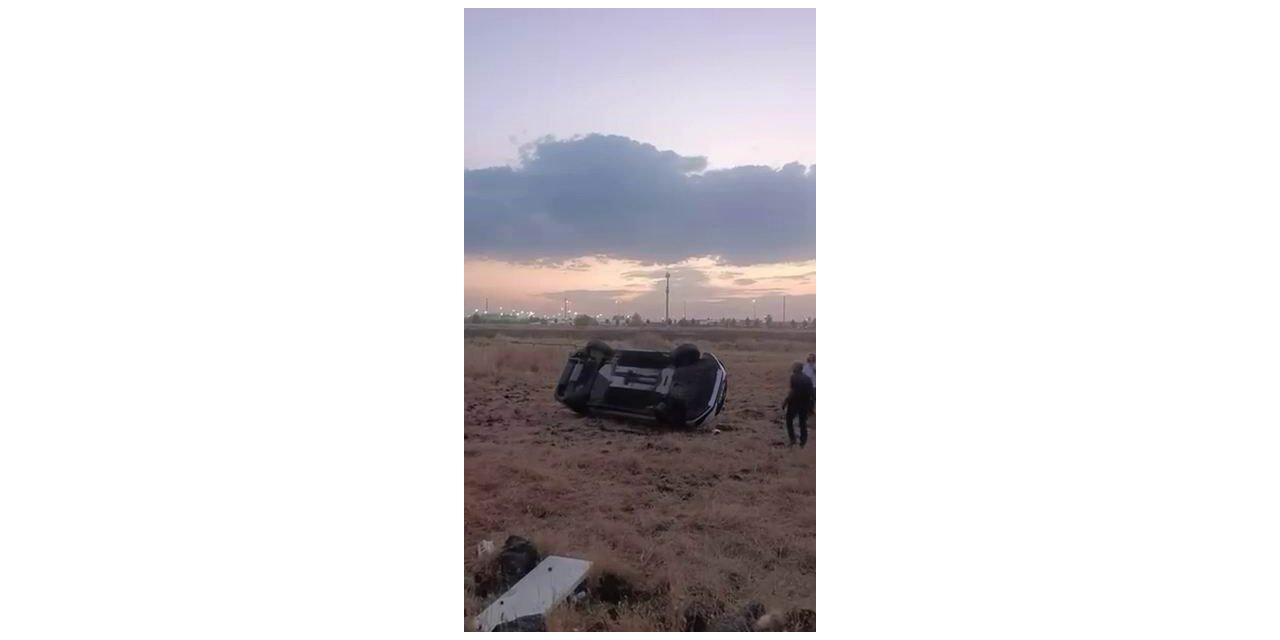 Diyarbakır’da otomobil tarlaya uçtu: 1 yaralı