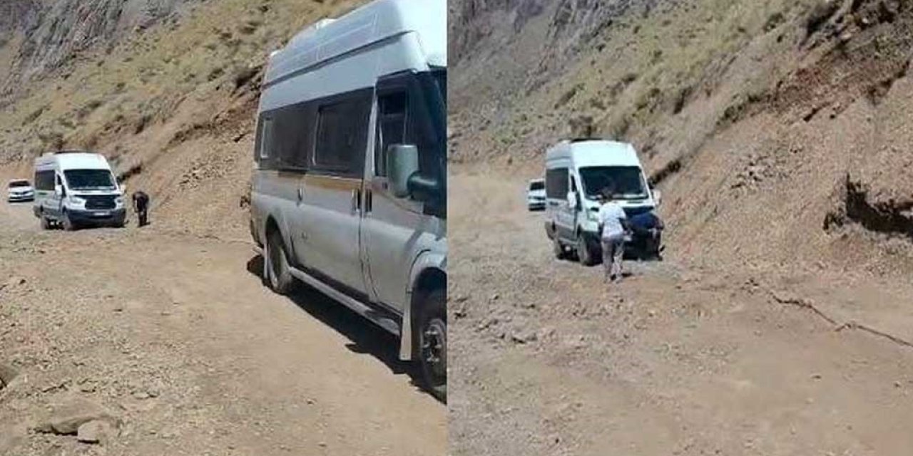 Cennet-Cehennem Vadisi’ne giden turistler yolda kaldı