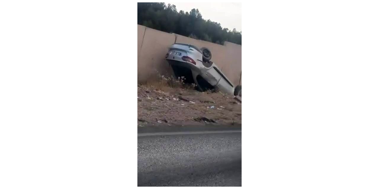 Diyarbakır’da araç takla attı: 1 yaralı
