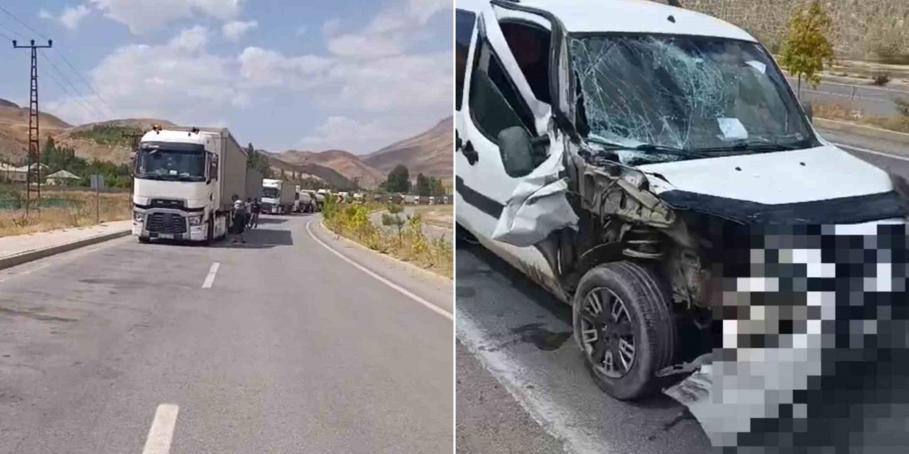 Yüksekova’da kamyonet tıra çarptı: 1 yaralı