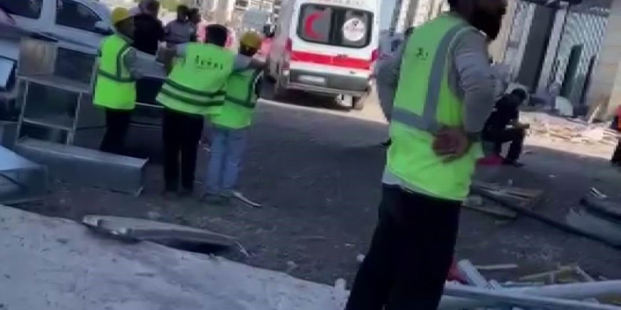 Diyarbakır'da alacağını tahsil edemeyince inşaatın çatısına çıktı