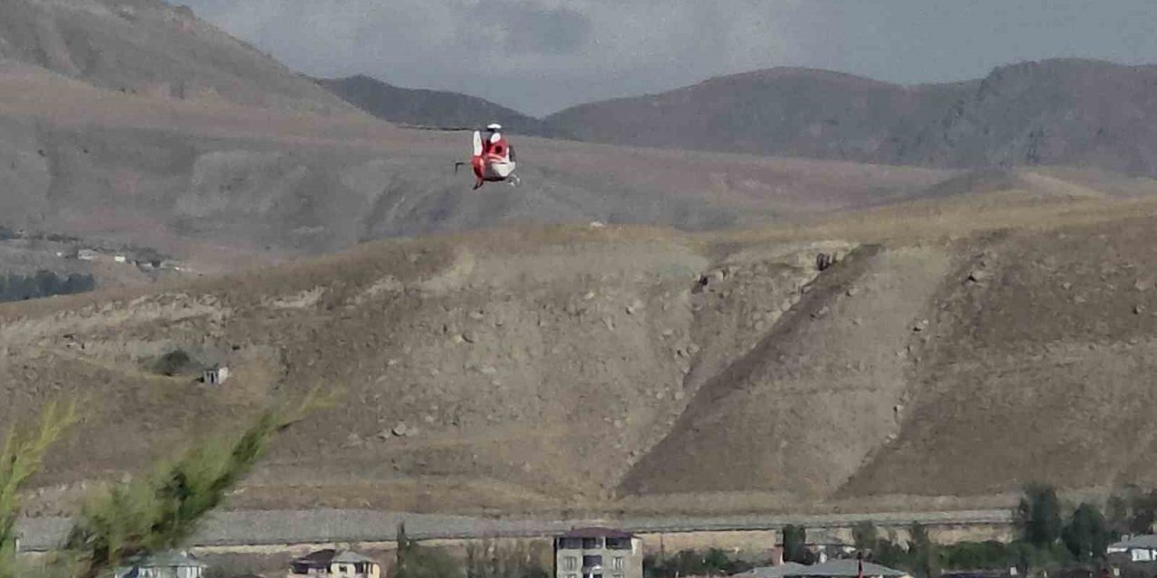 Sarılık hastası bebek ambulans helikopter ile Van’a getirildi