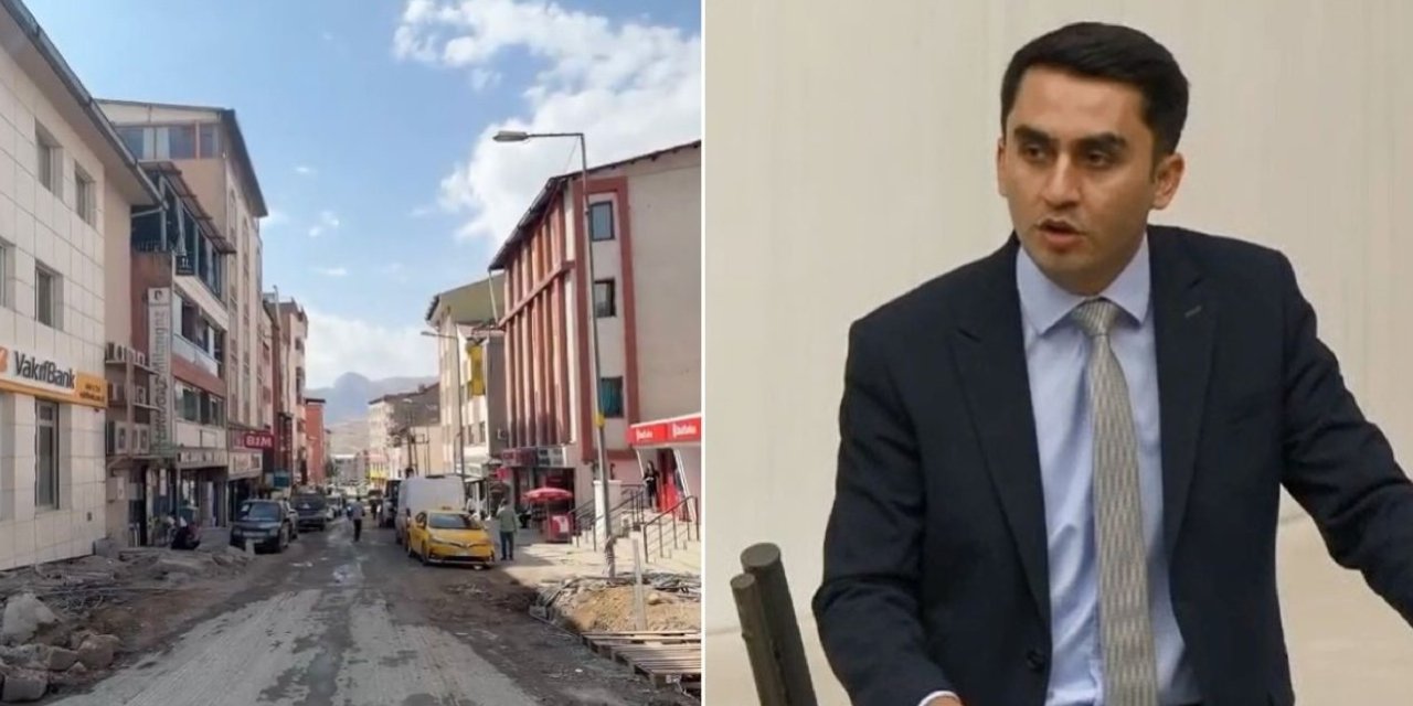 Parlak, Altay Caddesi’nde bitmeyen yol çalışmasına tepki gösterdi