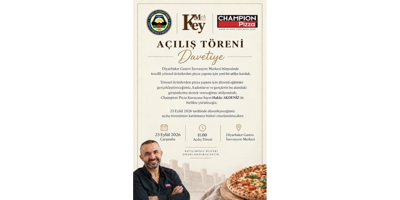 Diyarbakır'da Yöresel Ürünlerle Pizza Yapım Atölyesi hizmete açılıyor
