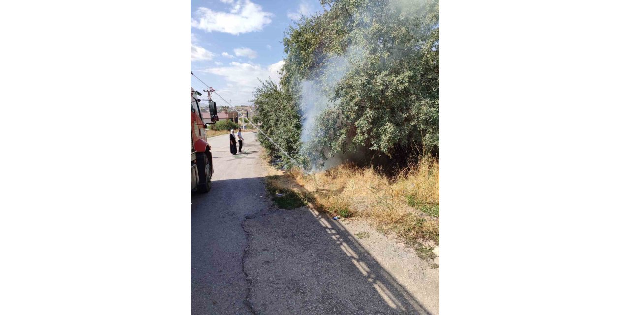 Van’da bahçedeki yangın kontrol altına alındı