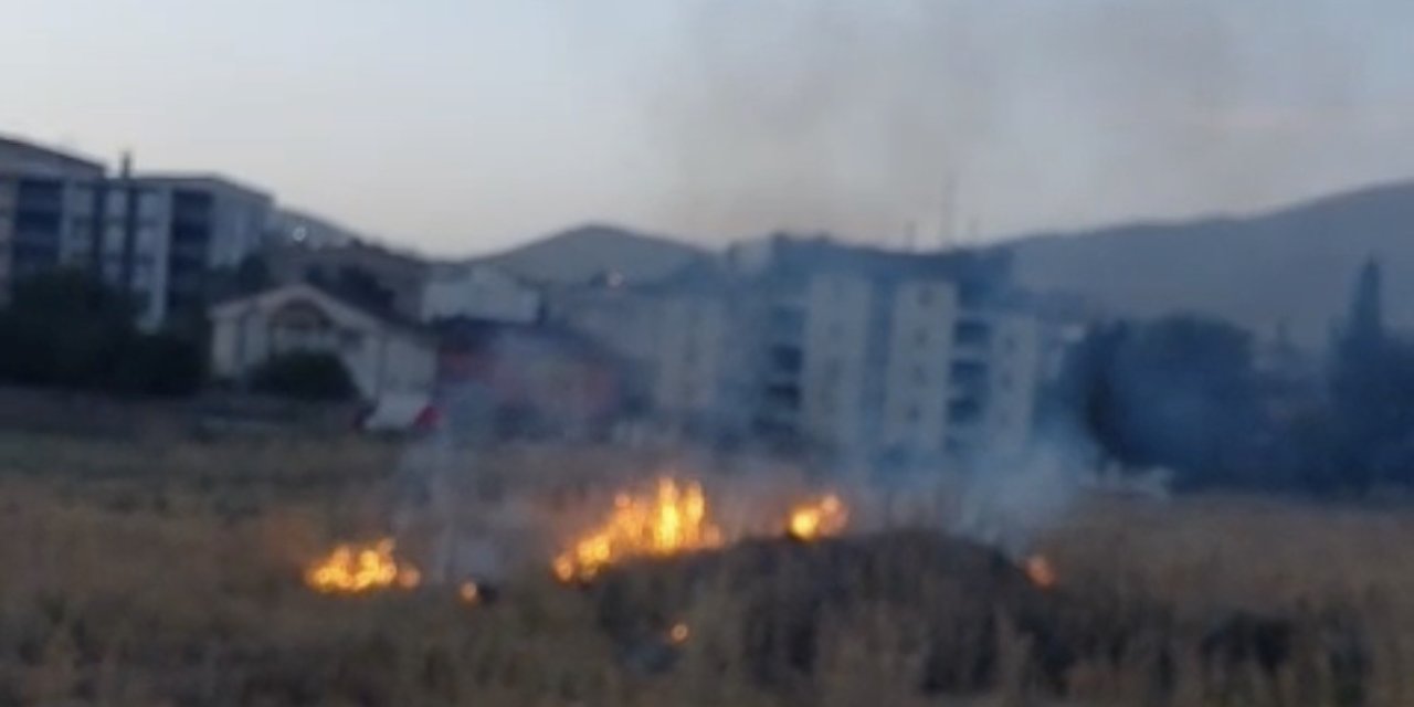 Yüksekova’da anız yangını