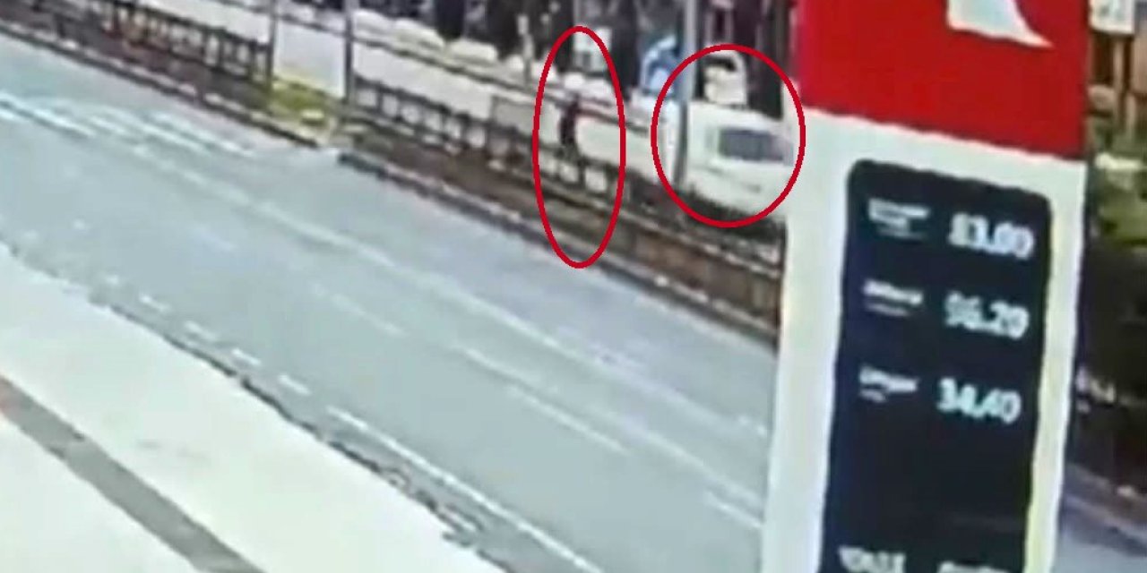 Elazığ Bulvarı’nda yaya geçidinde tehlikeli anlar